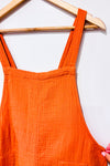 Salopette orange en coton gaufré (l)-Bilabong-La Penderie du Paradis 🕊