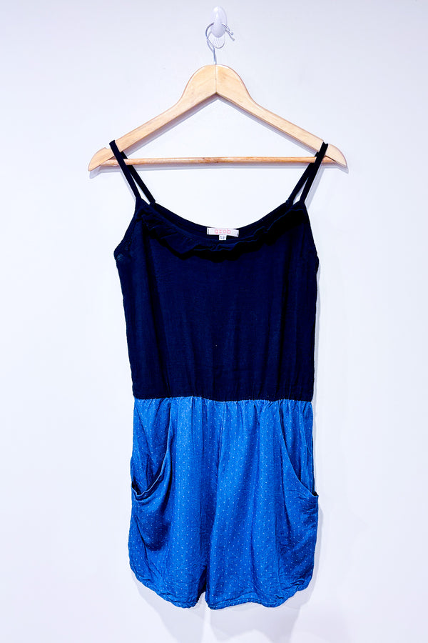Romper bleu à pois (s)-Grob-La Penderie du Paradis 🕊