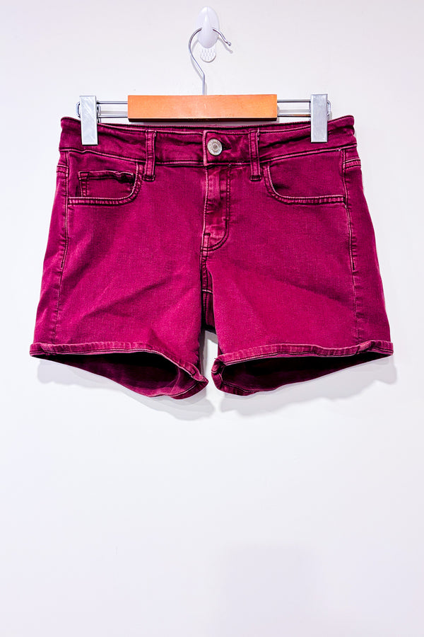 Short bourgogne en jeans (s)-American Eagle-La Penderie du Paradis 🕊