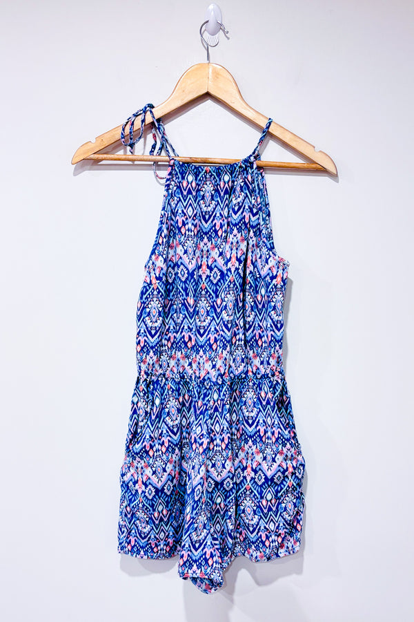 Romper mauve à motifs haut licou (s)-H&M-La Penderie du Paradis 🕊