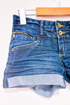 Mini-short taille basse en jeans bleu foncé seconde main - Dynamite- La Penderie du Paradis