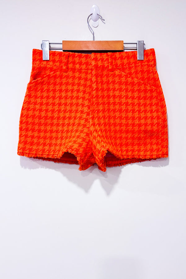 Short orange en tweed seconde main - Zara- La Penderie du Paradis