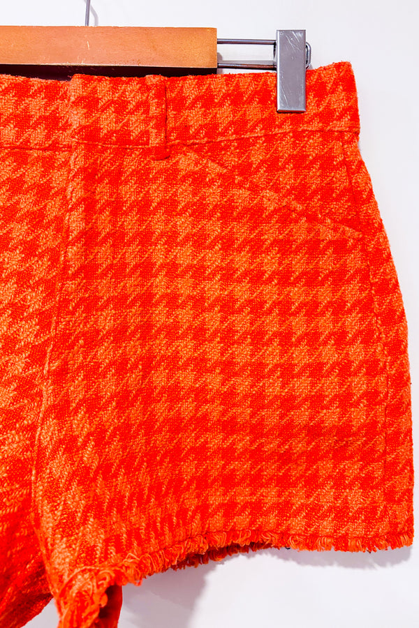 Short orange en tweed seconde main - Zara- La Penderie du Paradis