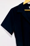 Romper noir ceinturé à col chemise* seconde main - Tristan- La Penderie du Paradis