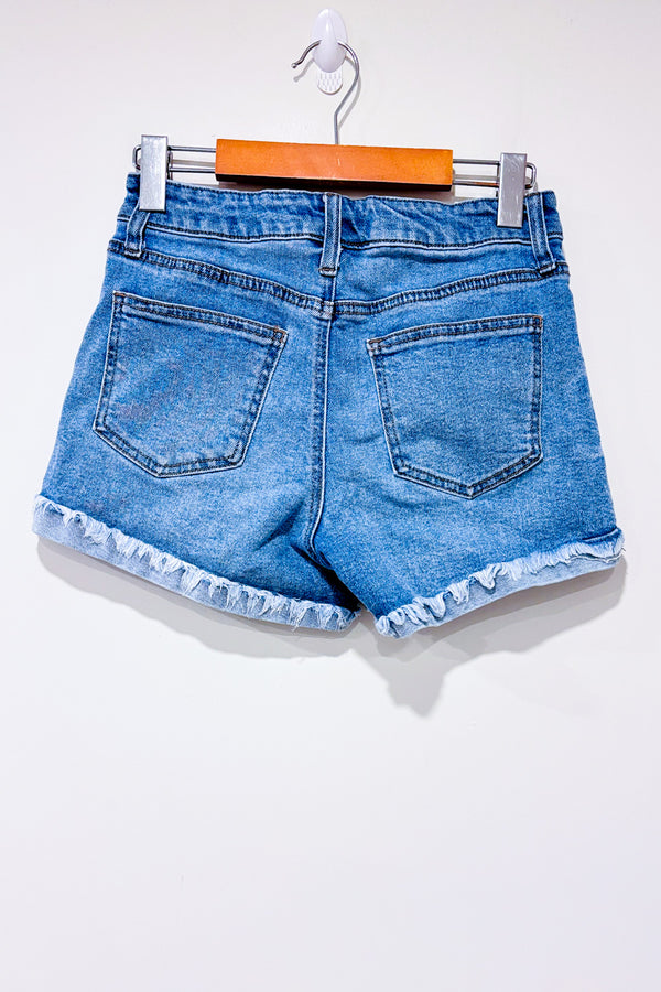 Short en jeans bleu délavé* seconde main - REGeneration- La Penderie du Paradis