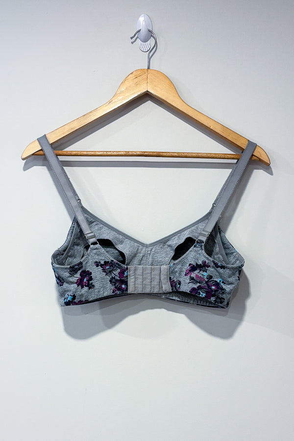 Soutien-gorge d'allaitement gris fleuri (36D) - Maternité seconde main Thyme