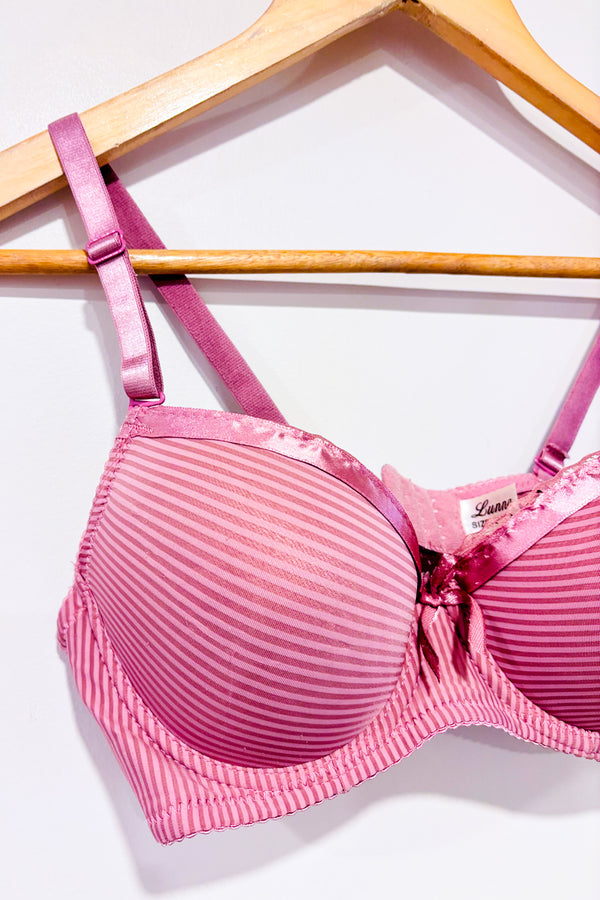 Soutien-gorge pigeonnant rose rayé (36C)-Lunna-La Penderie du Paradis 🕊