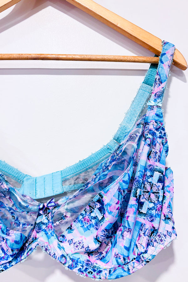 Soutien-gorge turquoise et mauve à motifs (38H)-Freya-La Penderie du Paradis 🕊