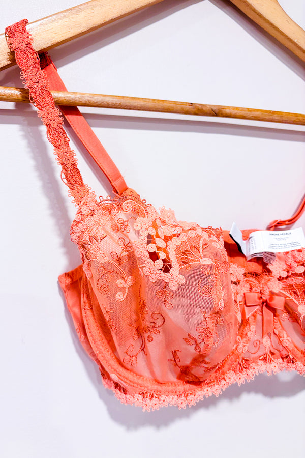 Soutien-gorge Wish rose gingembre en dentelle (34D)-Simone Perele-La Penderie du Paradis đ