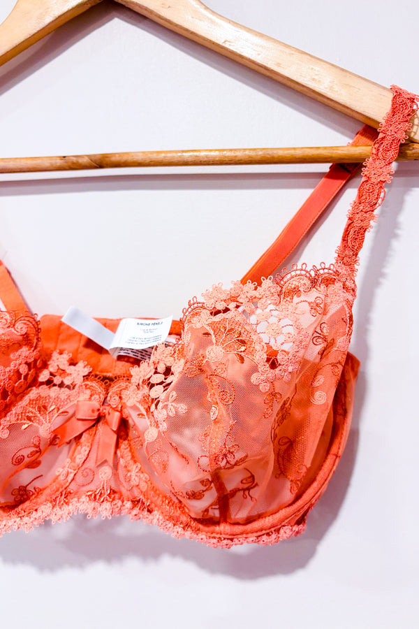 Soutien-gorge Wish rose gingembre en dentelle (34D)-Simone Perele-La Penderie du Paradis đ
