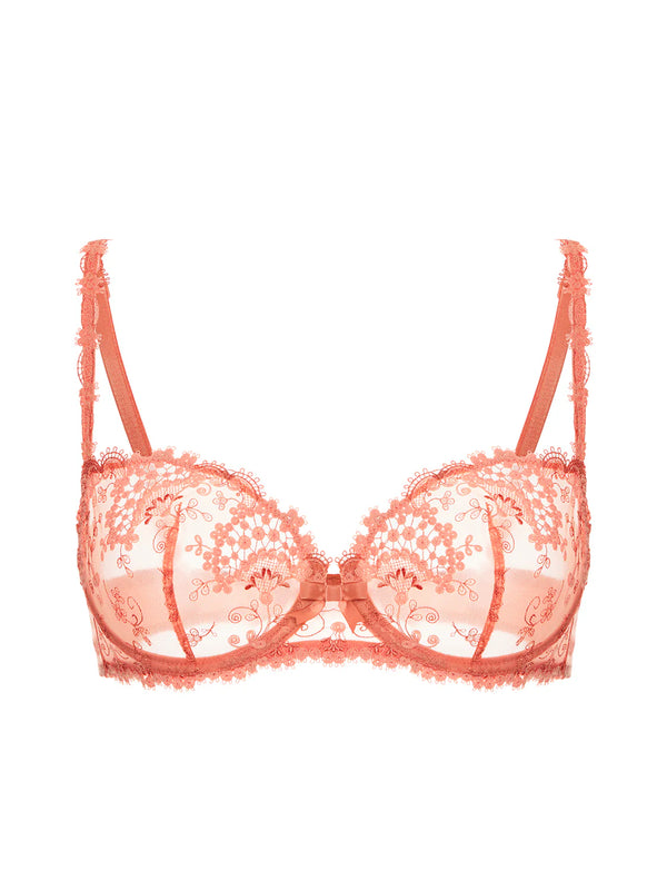 Soutien-gorge Wish rose gingembre en dentelle (34D)-Simone Perele-La Penderie du Paradis đ