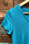 T-shirt basic bleu asymétrique (xs) seconde main Lilla P