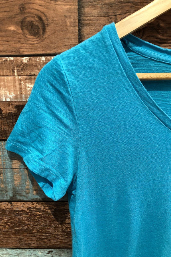 T-shirt basic bleu asymétrique (xs) seconde main Lilla P