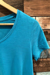 T-shirt basic bleu asymétrique (xs) seconde main Lilla P