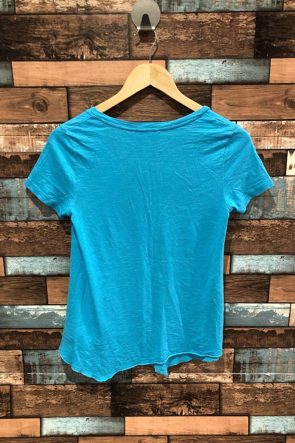 T-shirt basic bleu asymétrique (xs) seconde main Lilla P
