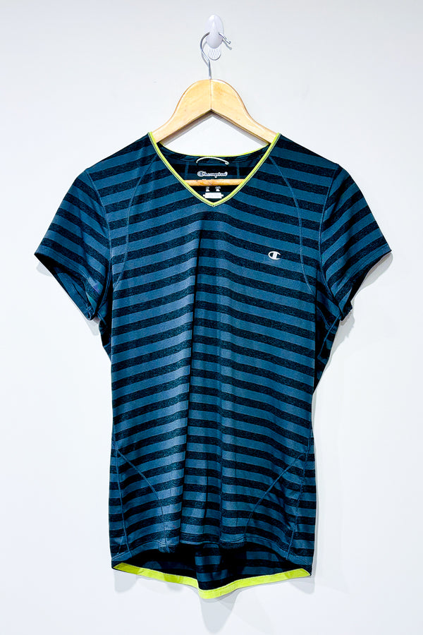 T-shirt de sport gris rayé (l) -- La Penderie du Paradis ?