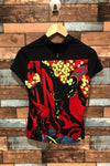 T-shirt de sport noir rouge et vert (xs/s) seconde main Jamie Sadock