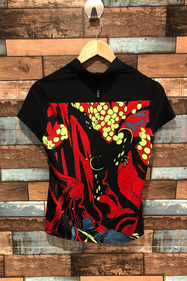 T-shirt de sport noir rouge et vert (xs/s) seconde main Jamie Sadock