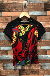 T-shirt de sport noir rouge et vert (xs/s) seconde main Jamie Sadock