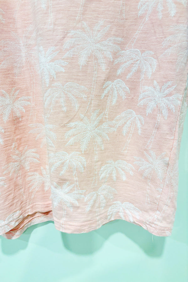 T-shirt rose avec palmiers (l) - Homme - Urban Heritage - La Penderie du Paradis ?