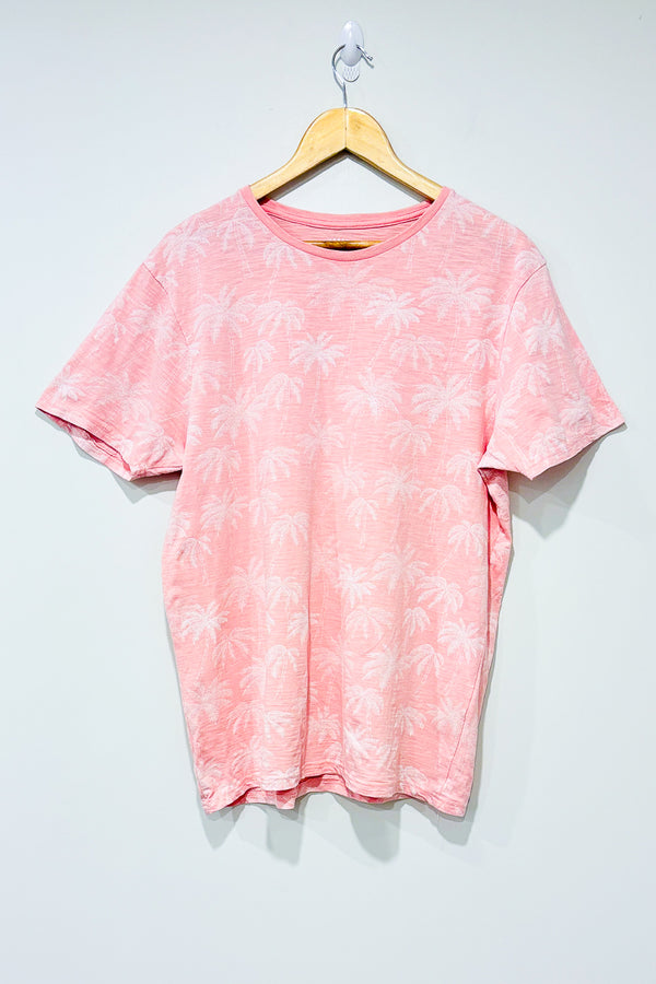 T-shirt rose avec palmiers (l) - Homme - Urban Heritage - La Penderie du Paradis ?
