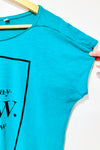 T-shirt vert ''Yesterday Now Tomorrow'' (m) -- La Penderie du Paradis ?