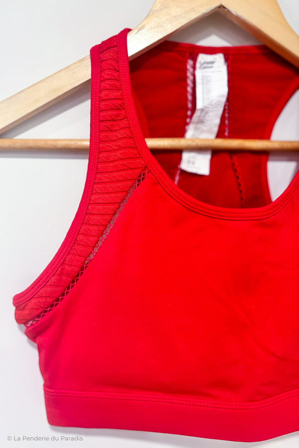 Top de sport rouge (xs) seconde main Fabletics
