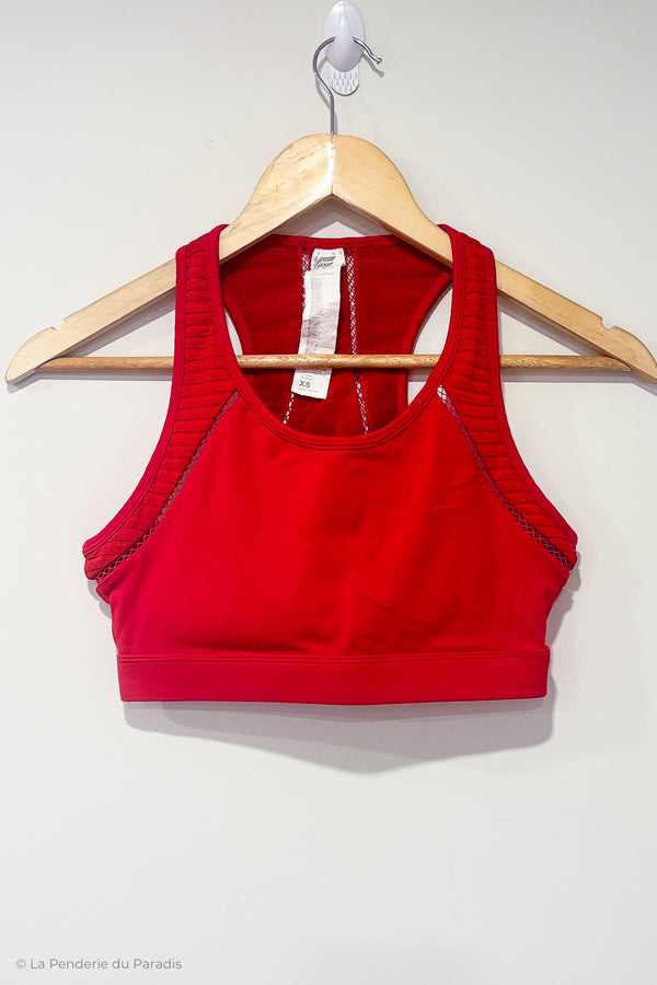 Top de sport rouge (xs) seconde main Fabletics