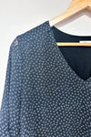 Tunique fluide noire motif losanges (m) seconde main Reitmans