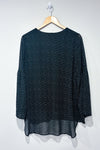 Tunique fluide noire motif losanges (m) seconde main Reitmans