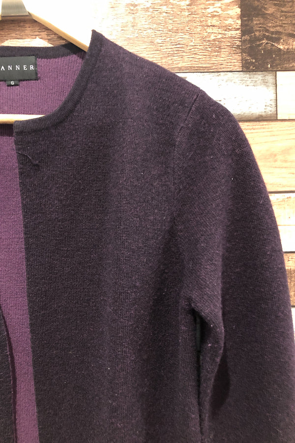 Veste mauve longue et ouverte (s) seconde main Spanner