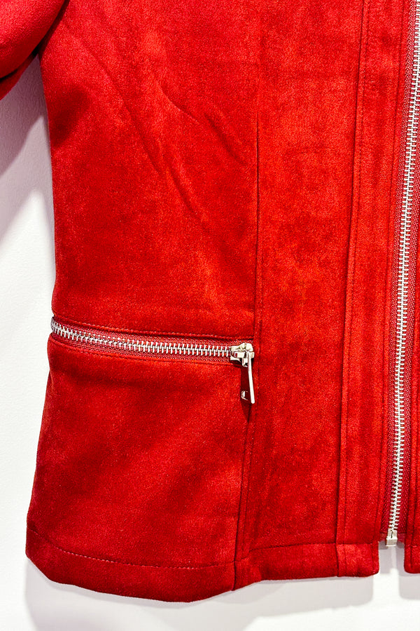 Veste orange brûlé faux suède (m) seconde main San Francisco
