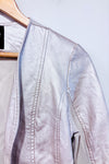 Veste ouverte champagne faux cuir (xs)-Colori-La Penderie du Paradis 🕊
