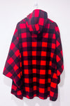 Poncho en flanelle rouge à carreaux (o/s)-Arseno-La Penderie du Paradis 🕊