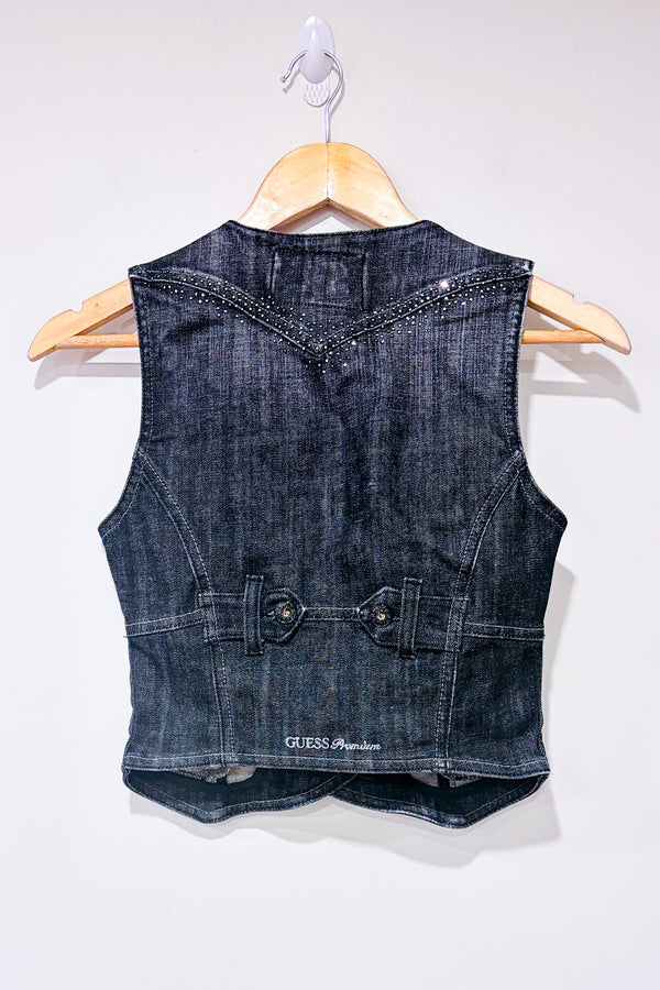 Débardeur noir en jeans (s)-Guess-La Penderie du Paradis 🕊