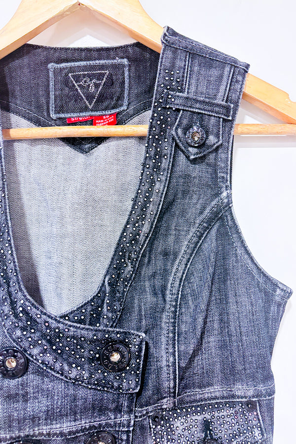 Débardeur noir en jeans (s)-Guess-La Penderie du Paradis 🕊