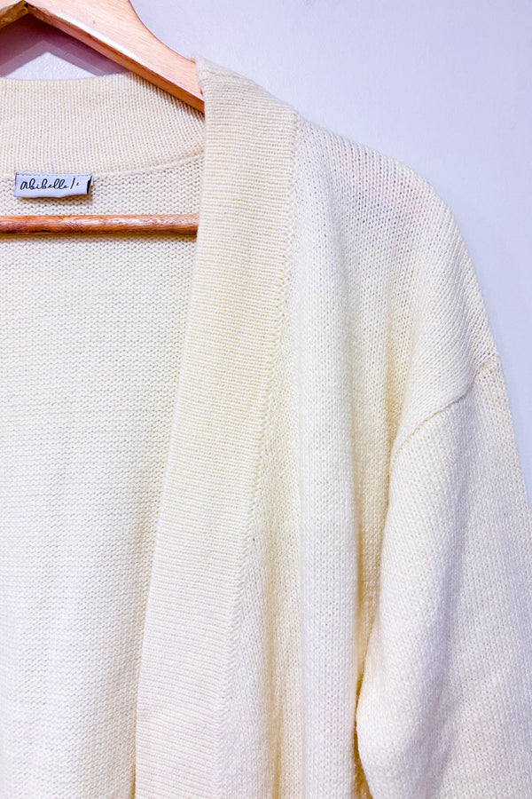 Cardigan ouvert crème en tricot (l)-Abibelle-La Penderie du Paradis 🕊