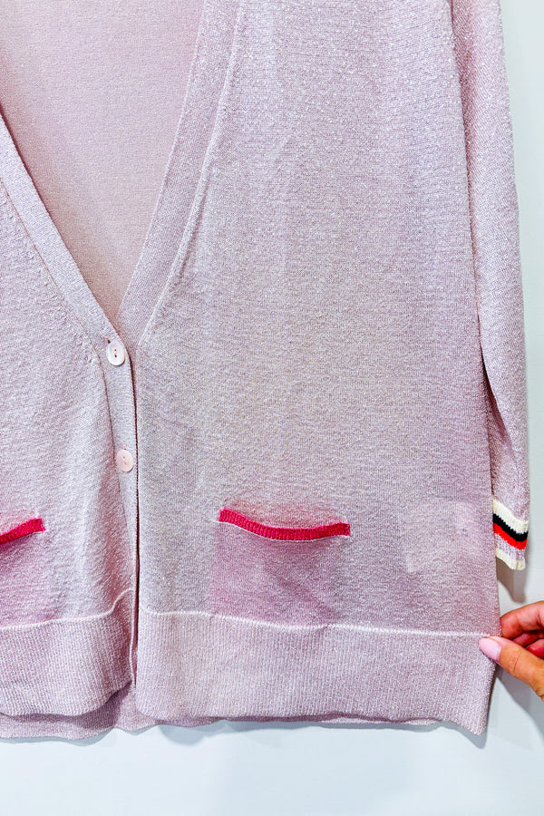 Cardigan rose scintillant (m)*-Scooterplus-La Penderie du Paradis 🕊
