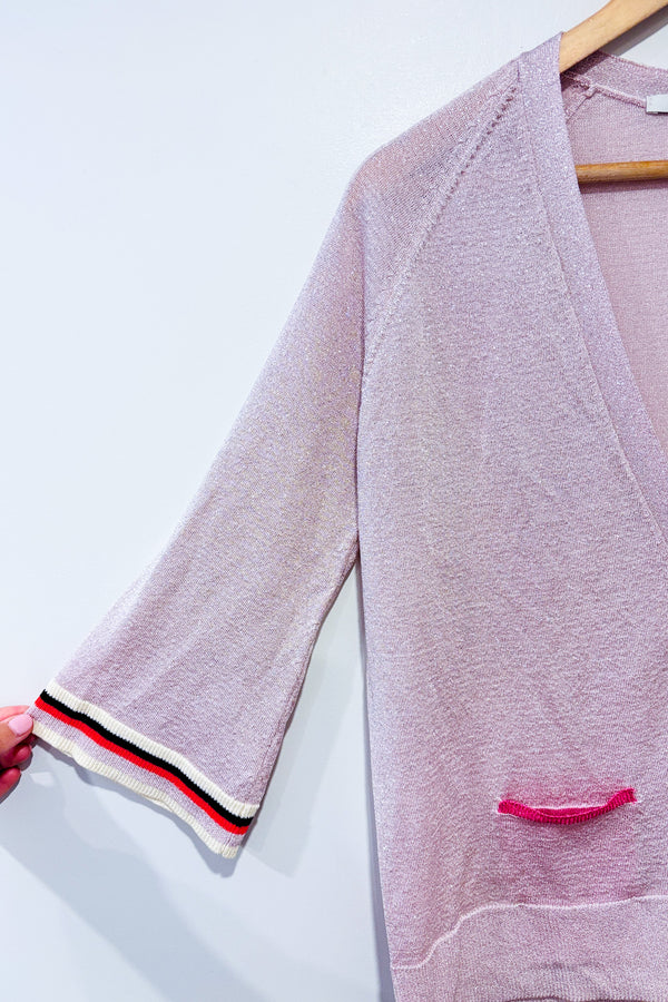 Cardigan rose scintillant (m)*-Scooterplus-La Penderie du Paradis 🕊