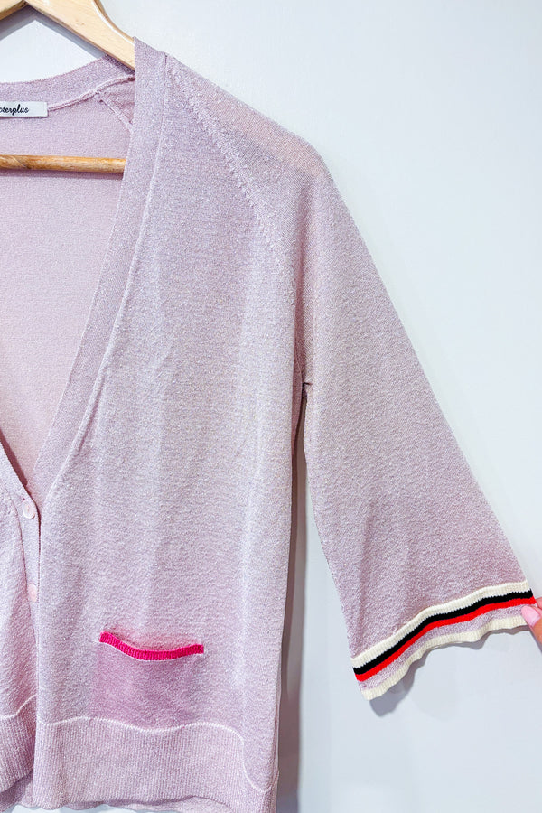 Cardigan rose scintillant (m)*-Scooterplus-La Penderie du Paradis 🕊