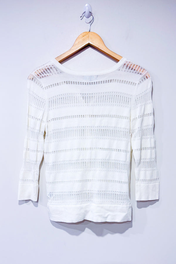 Cardigan blanc en maille (s)*-RW&CO.-La Penderie du Paradis 🕊