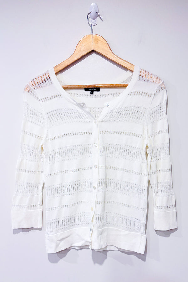 Cardigan blanc en maille (s)*-RW&CO.-La Penderie du Paradis 🕊