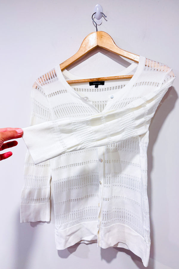 Cardigan blanc en maille (s)*-RW&CO.-La Penderie du Paradis 🕊