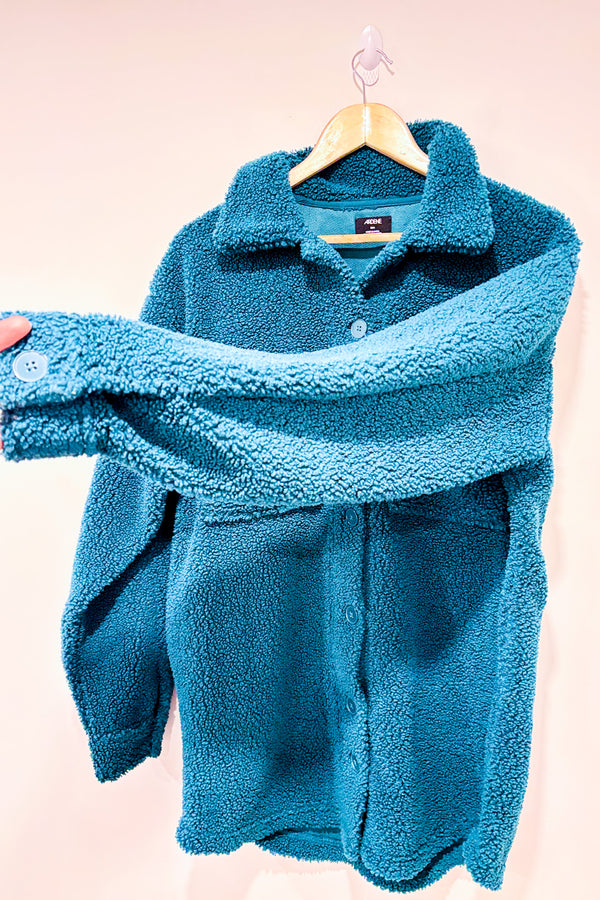 Veste Sherpa émeraude (m)-Ardene-La Penderie du Paradis 🕊