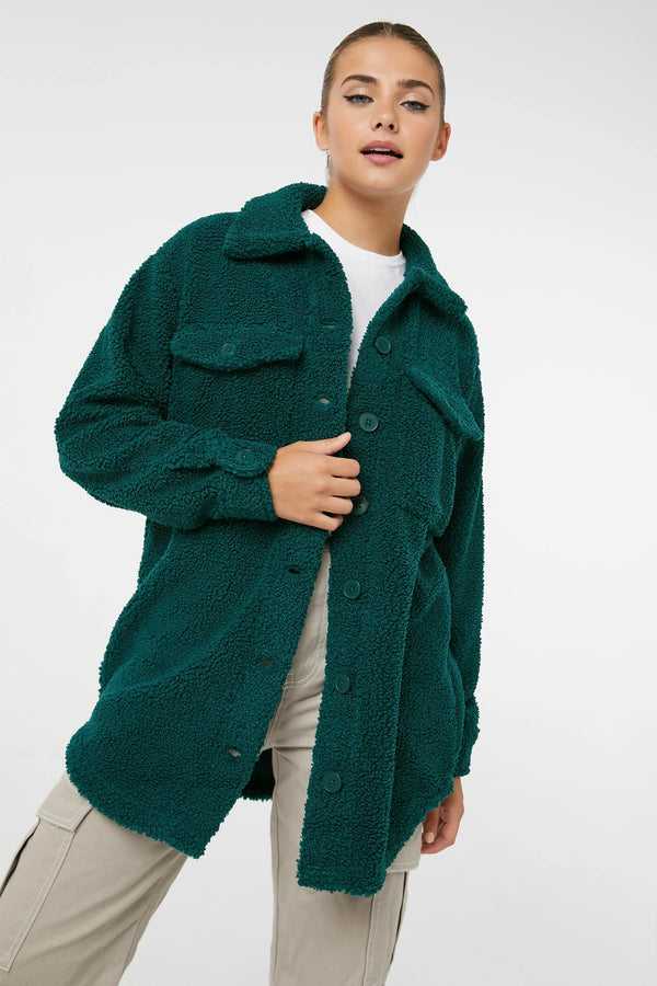 Veste Sherpa émeraude (m)-Ardene-La Penderie du Paradis 🕊