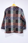Veste vintage kaki et brune à carreaux en tricot (l)-San Francisco-La Penderie du Paradis 🕊