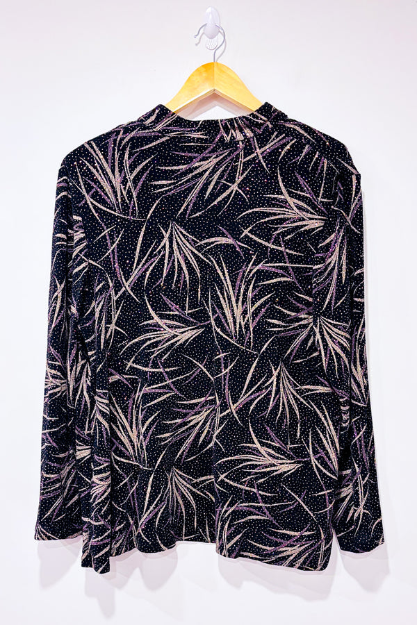 Cardigan ouvert noire et mauve scintillant (1X)*-Laura-La Penderie du Paradis 🕊