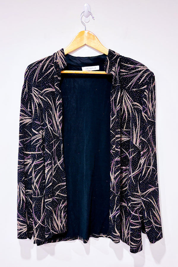 Cardigan ouvert noire et mauve scintillant (1X)*-Laura-La Penderie du Paradis 🕊