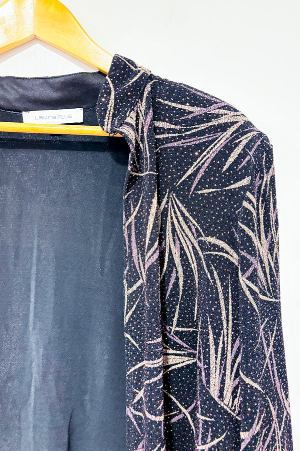 Cardigan ouvert noire et mauve scintillant (1X)*-Laura-La Penderie du Paradis 🕊
