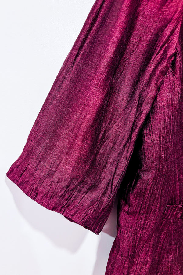 Veston bourgogne en lin (xl)-Louben-La Penderie du Paradis 🕊